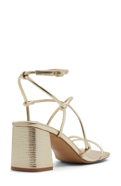 Aldo Harmonni Ankle Strap Sandal In Gold