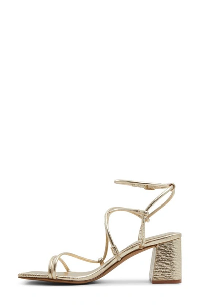 Aldo Harmonni Ankle Strap Sandal In Gold