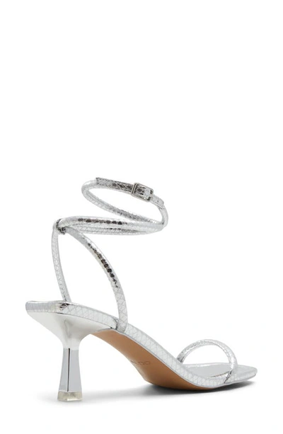 Aldo Dime Ankle Strap Sandal In Silver