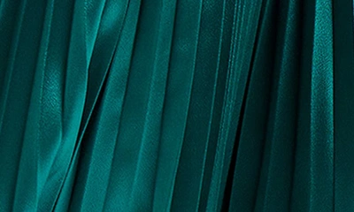 Shop Ted Baker Melike Pleated Satin Midi Dress In Green