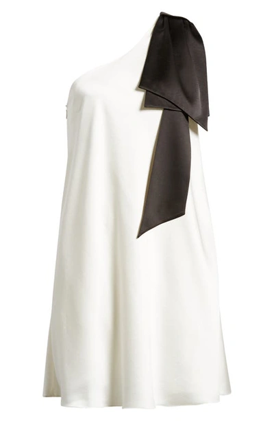 Shop Ted Baker Midori One-shoulder Satin Dress In Ivory