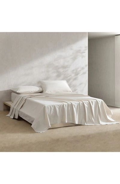 Shop Calvin Klein Washed 200 Thread Count Percale Sheet Set In Beige/ Tan