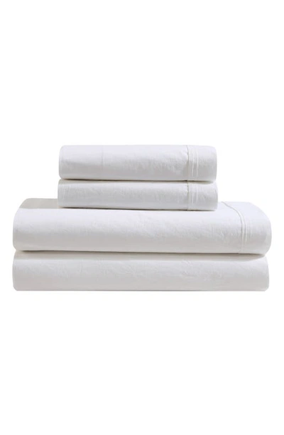 Shop Calvin Klein Washed 200 Thread Count Percale Sheet Set In White