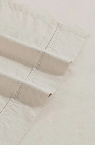 Calvin Klein Washed 200 Thread Count Percale Sheet Set In Beige/ Tan