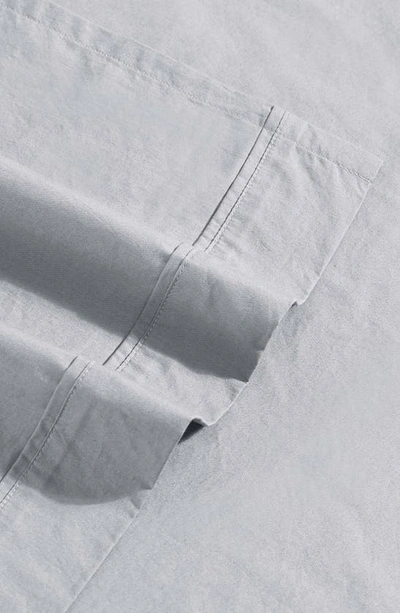 Calvin Klein Washed 200 Thread Count Percale Sheet Set In Grey