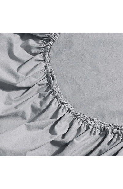 Calvin Klein Washed 200 Thread Count Percale Sheet Set In Grey