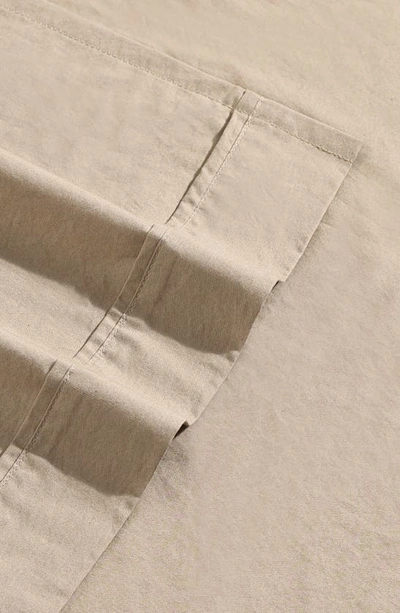 Calvin Klein Washed 200 Thread Count Percale Sheet Set In Brown