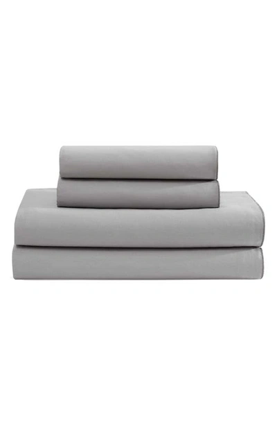 Calvin Klein Pearl Edge 300 Thread Count Sateen Sheet Set In Grey