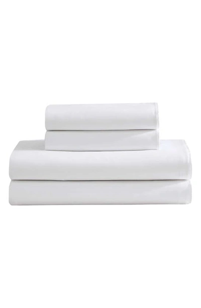 Shop Calvin Klein Pearl Edge 300 Thread Count Sateen Sheet Set In White