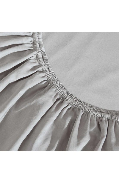 Calvin Klein Pearl Edge 300 Thread Count Sateen Sheet Set In Grey