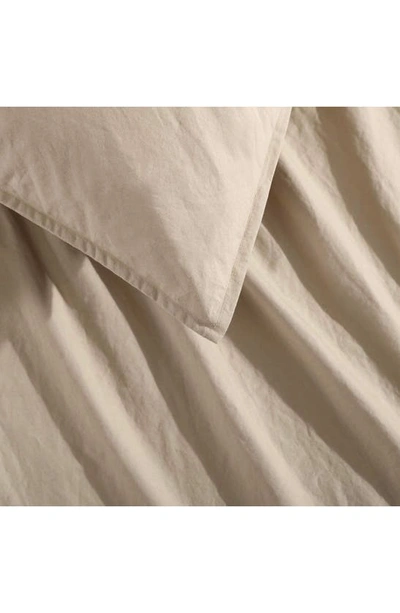 Calvin Klein Washed Percale Duvet & Shams Set In Brown