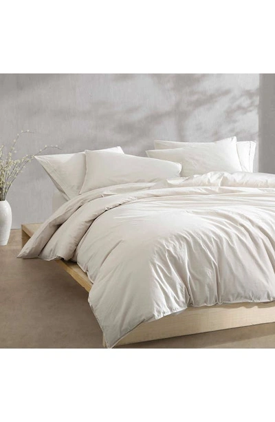 Shop Calvin Klein Washed Percale Duvet & Shams Set In Beige/ Tan