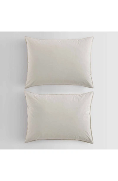 Calvin Klein Washed Percale Duvet & Shams Set In Neutral