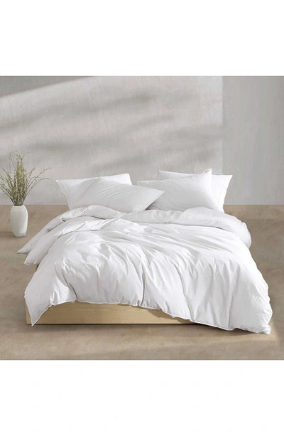 Shop Calvin Klein Washed Percale Duvet & Shams Set In White