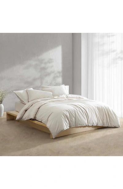 Shop Calvin Klein Washed Percale Duvet & Shams Set In Beige/ Tan