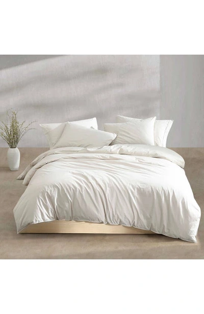 Shop Calvin Klein Washed Percale Duvet & Shams Set In Beige/ Tan