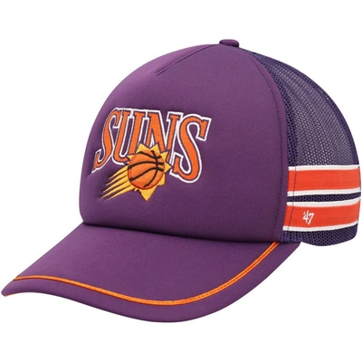 Shop 47 ' Purple Phoenix Suns Sidebrand Stripes Trucker Adjustable Hat