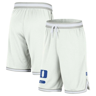Shop Nike Cream Duke Blue Devils Dna 3.0 Performance Shorts In White