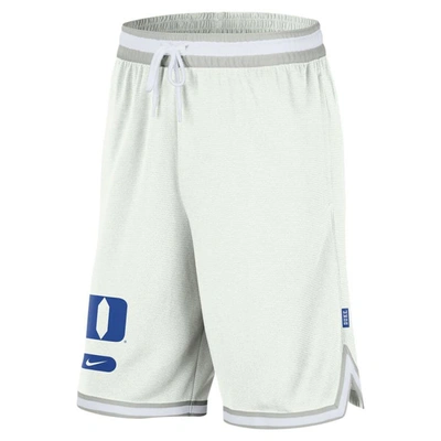 Shop Nike Cream Duke Blue Devils Dna 3.0 Performance Shorts In White