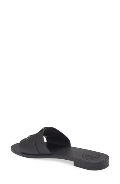 Shop Moncler Bell Slide Sandal In Black