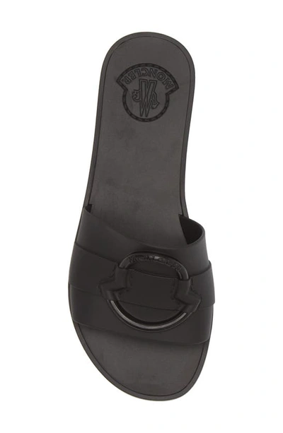 Shop Moncler Bell Slide Sandal In Black