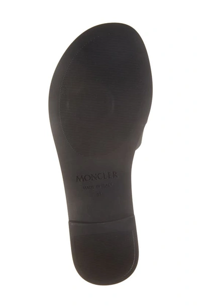 Shop Moncler Bell Slide Sandal In Black