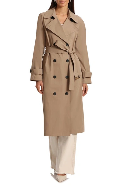 Shop Avec Les Filles Oversize Lightweight Trench Coat In Tan