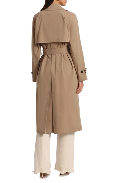 Avec Les Filles Oversize Lightweight Trench Coat In Tan