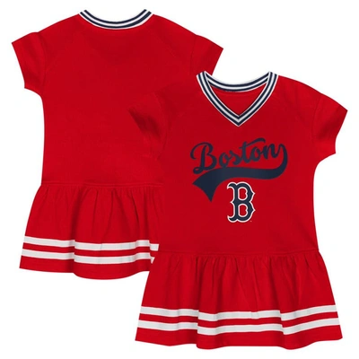 Shop Outerstuff Girls Toddler Fanatics Branded Red Boston Red Sox Sweet Catcher V-neck Dress