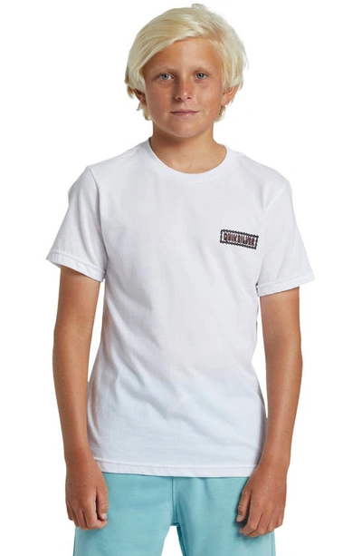 Shop Quiksilver Kids' Marooned Graphic T-shirt In White