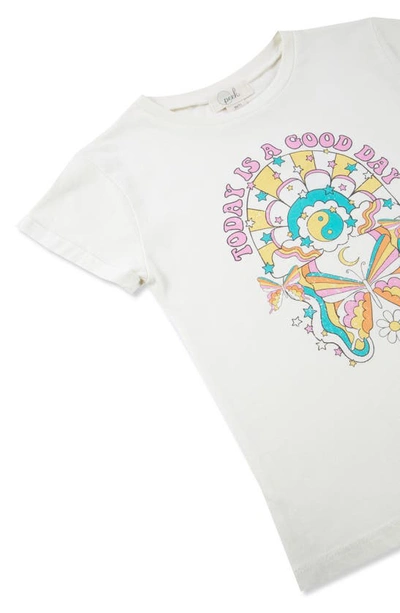 Shop Peek Aren't You Curious Kids' Today Is A Good Day Cotton Graphic T-shirt In Off-white