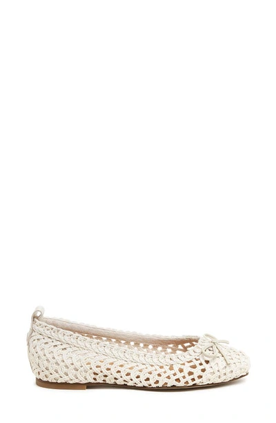 Kelsi Dagger Brooklyn Frankie Crochet Ballet Flat In Shell