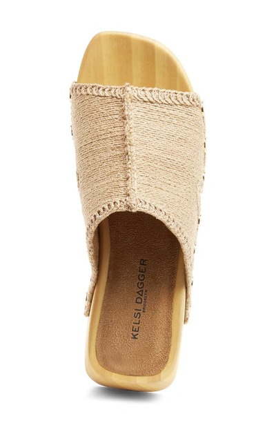 Kelsi Dagger Brooklyn June Water Resistant Jute Platform Slide Sandal In Natural