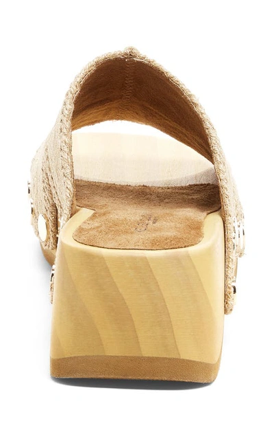 Kelsi Dagger Brooklyn June Water Resistant Jute Platform Slide Sandal In Natural