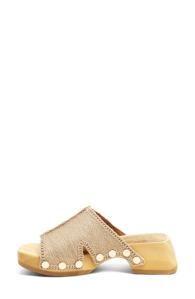 Kelsi Dagger Brooklyn June Water Resistant Jute Platform Slide Sandal In Natural