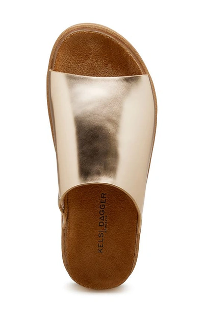 Kelsi Dagger Brooklyn Squish Water Resistant Slide Sandal In New Gold