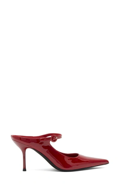 Shop Jeffrey Campbell Tiyera Pointed Toe Mule In Chery Red Patent