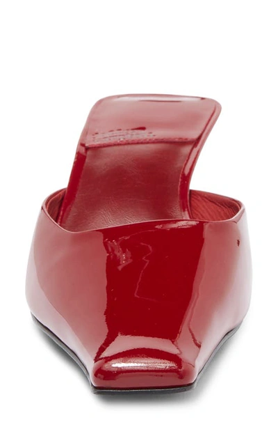 Shop Jeffrey Campbell Esmerelda Square Toe Mule In Cherry Red Patent