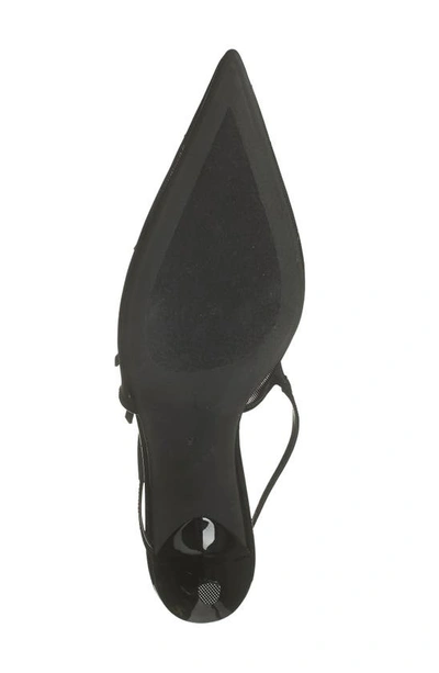 Shop Jeffrey Campbell Lash Mesh Slingback Pump In Black Patent Mesh