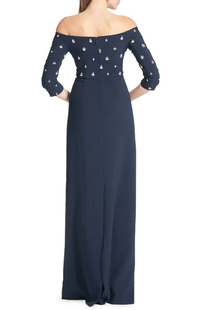 Sachin & Babi Amarette Gown In Dark Midnight
