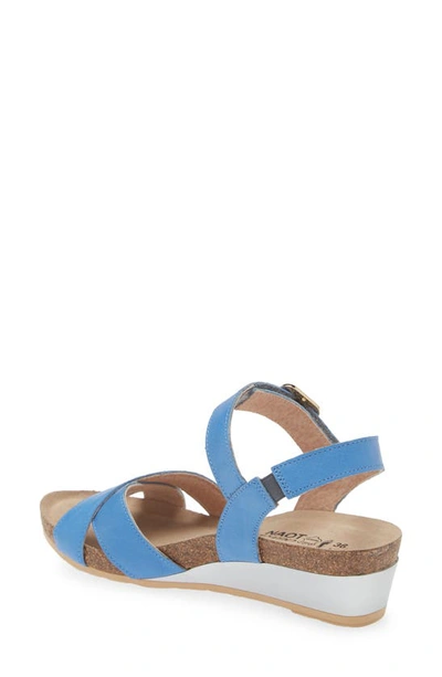 Naot Throne Wedge Sandal In Sapphire Blue