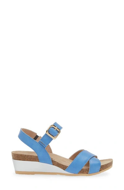 Naot Throne Wedge Sandal In Sapphire Blue
