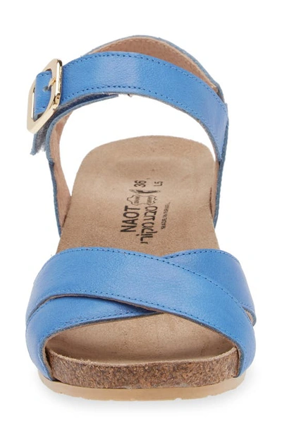 Naot Throne Wedge Sandal In Sapphire Blue