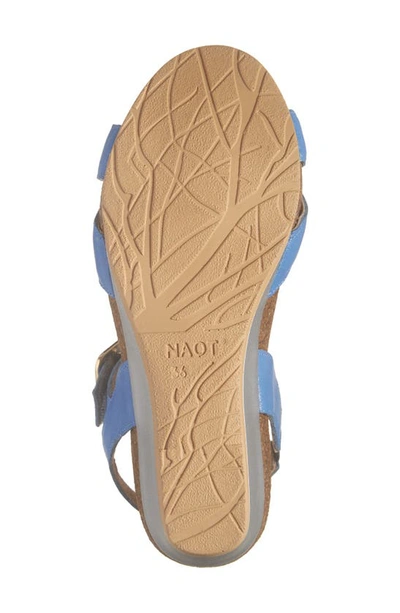 Naot Throne Wedge Sandal In Sapphire Blue