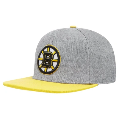 Shop Pro Standard Gray/gold Boston Bruins Classic Logo Snapback Hat