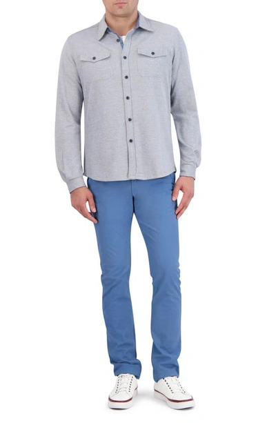 Shop Robert Graham Strorrs Space Dye Knit Button-up Shirt In Blue