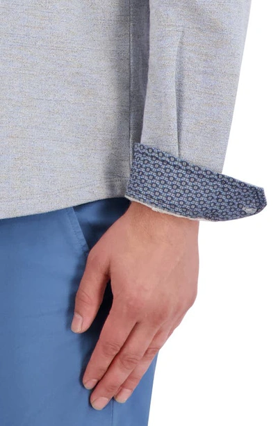 Shop Robert Graham Strorrs Space Dye Knit Button-up Shirt In Blue