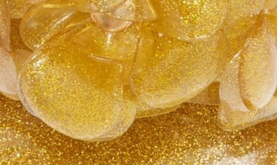 Shop Jeffrey Campbell Floralee Slide Sandal In Gold Glitter