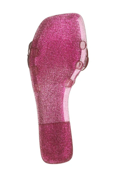 Shop Jeffrey Campbell Floralee Slide Sandal In Pink Glitter