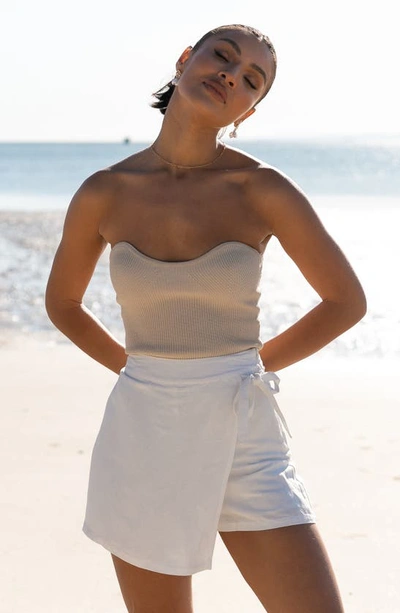 Petal And Pup Womens Roxy Faux Wrap Skort In Ivory